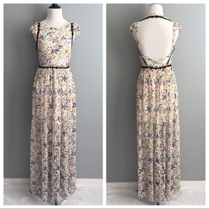 Free People floral lace maxi dress